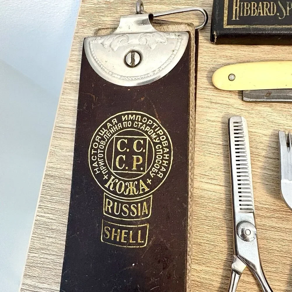Vintage Barber Lot Oster No. 50 Clipper Blades Andis BG Blade Straight Razor